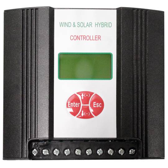 Controlador solar y eólico híbrido de 400W 24V con visor LCD