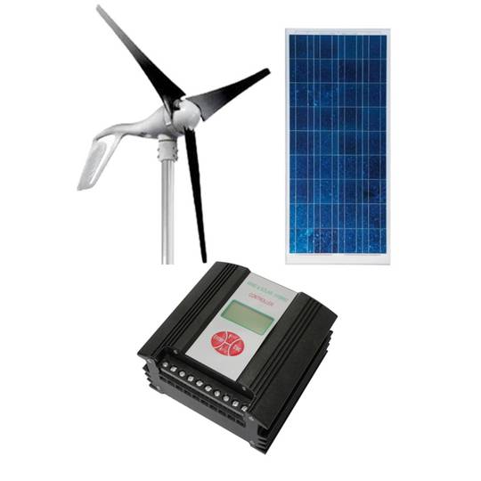 Controlador solar y eólico híbrido de 400W 24V con visor LCD