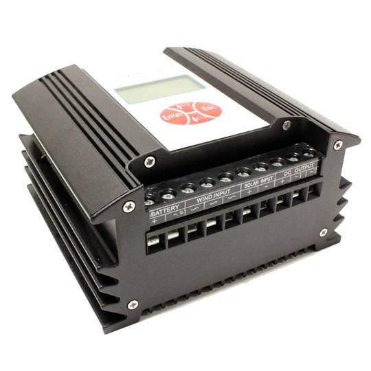Controlador solar y eólico híbrido de 600W 24V con visor LCD