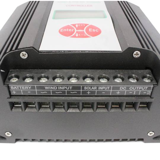 Controlador solar y eólico híbrido de 600W 24V con visor LCD