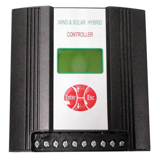 Controlador solar y eólico híbrido de 600W 24V con visor LCD