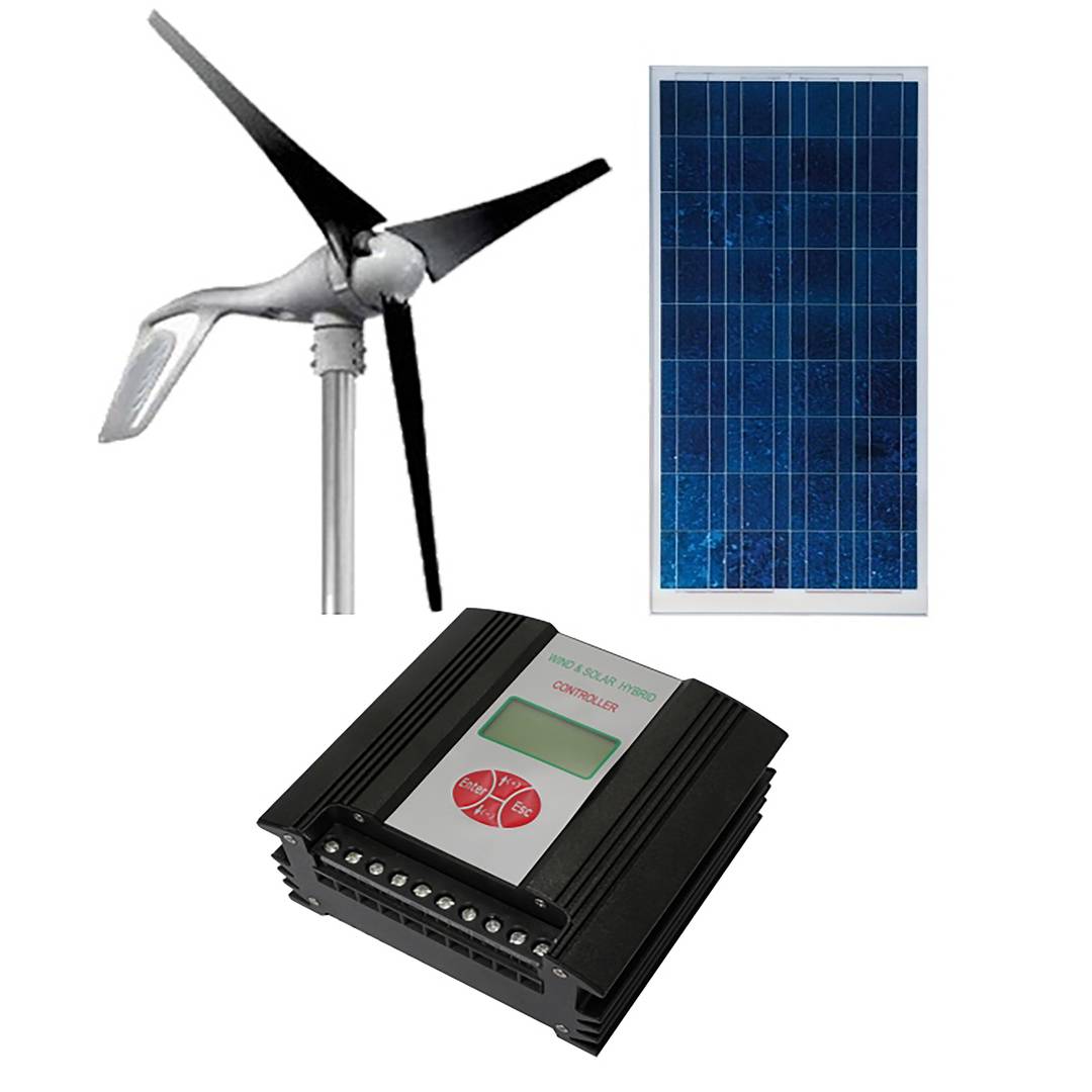 Solaire et éolienne hybride 600W 24V contrôleur avec écran LCD