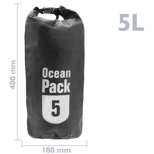 Saco impermeável 5L. Mochila de água para caiaque náutico canoagem pesca camping