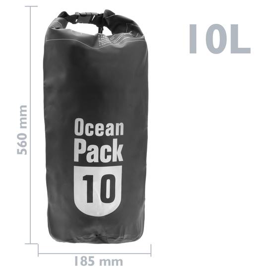 Waterproof bag 10L. Dry bag for boating canoeing swimming skiing snowboarding camping nautical