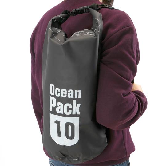 Waterproof bag 10L. Dry bag for boating canoeing swimming skiing snowboarding camping nautical