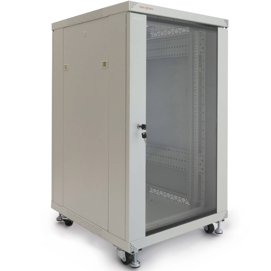 Armari rack 19'' de peu 20U 600x600x1000mm blanc MobiRack GO de RackMatic