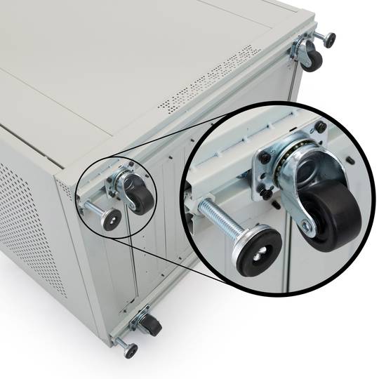 Armari rack 19'' de peu 20U 600x600x1000mm blanc MobiRack GO de RackMatic