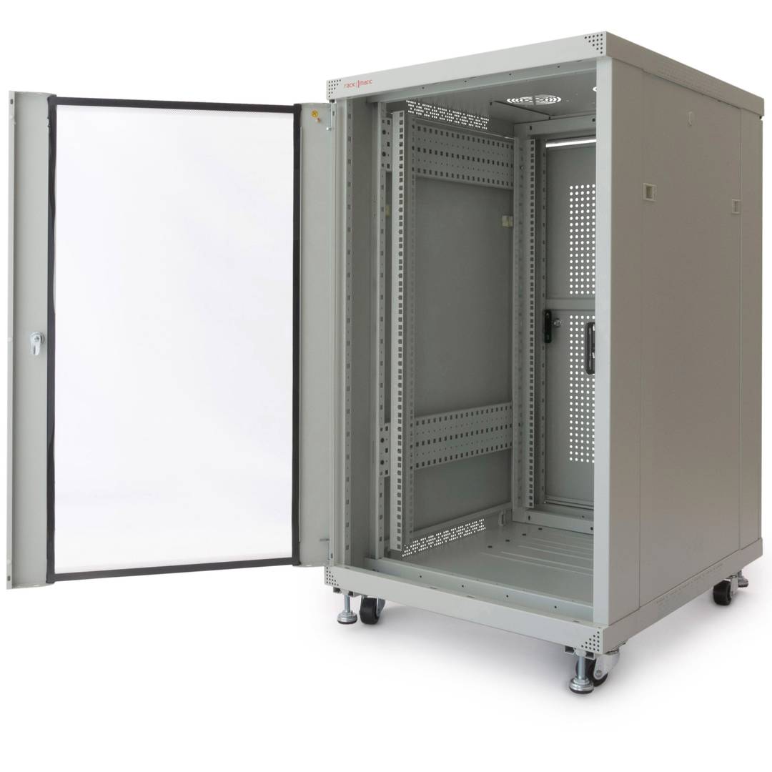 Armari rack 19'' de peu 20U 600x600x1000mm blanc MobiRack GO de RackMatic