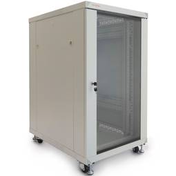 Armadio rack da pavimento 19" 20U 600x800x1000mm bianco MobiRack GO montato