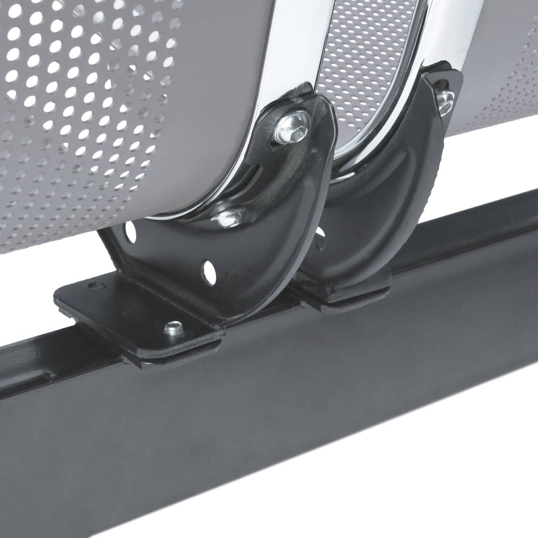 Panca per sala da attesa con 3 posti ergonomico argento