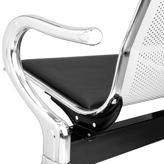Wachtkamerbank met ergonomische 3-zits gestoffeerde stoelen