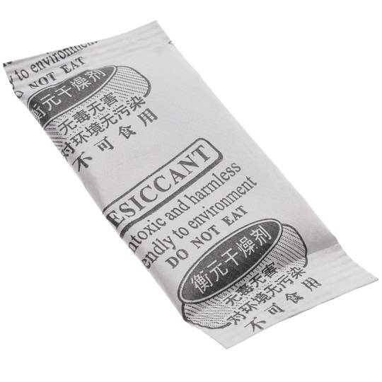 Sacchetto deumidificatore essiccante di gel di silice silica 25x50mm 2g 20 pack