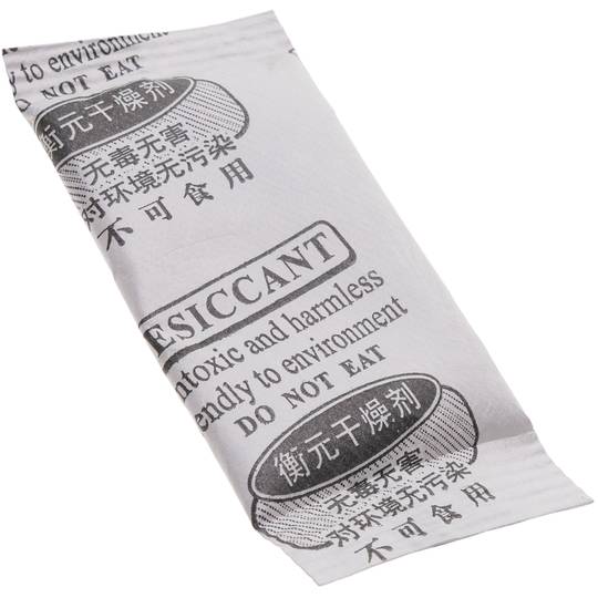 Droogmiddel zakje silicagel ontvochtiger 25x50mm 2g 100 verpakking