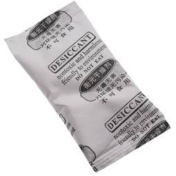 Bossa dessecant deshumidificadora de gel sílice silica 45x80mm 10g 50 pack