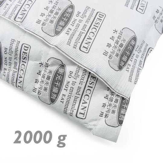 Bolsa desecante deshumidificadora de gel sílice 220x220mm 2000g 1pack