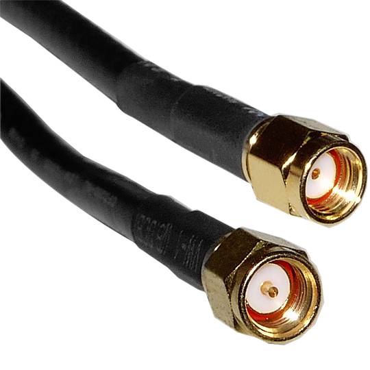 Cabo coaxial HDF200 SMA-macho para 1m RSMA-Male