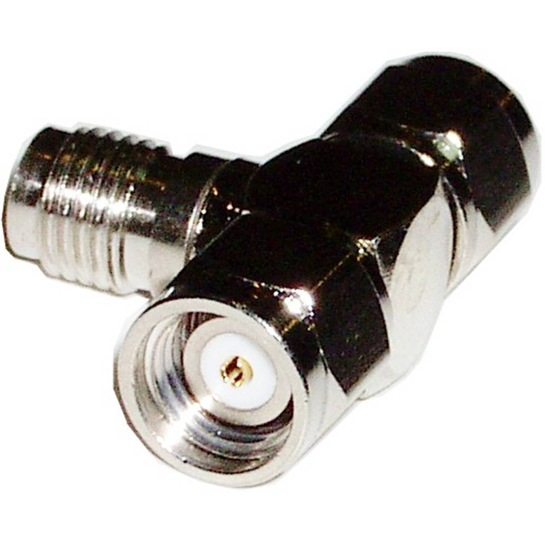 T-conector RSMA (1 x RSMA-Fêmea/2 x RSMA-Macho)