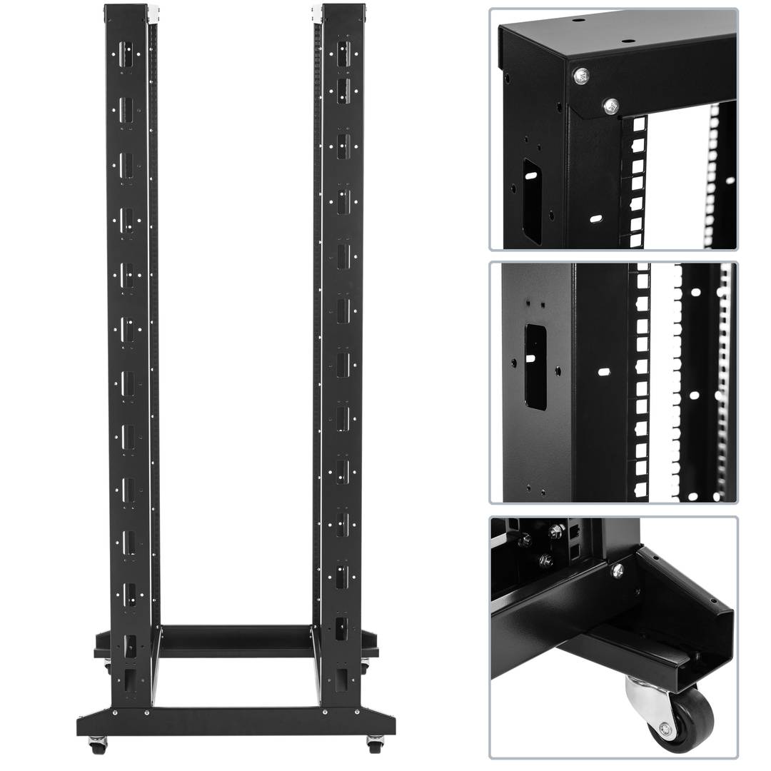 Server open rack cabinet 19 inch 38U 600x800x1820mm Open2 MobiRack by RackMatic