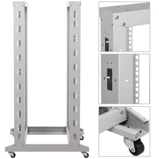 Armari rack 19'' obert 29U 600x800x1400mm blanc Open2 MobiRack de RackMatic