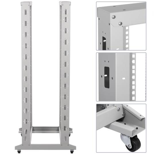 Szafa rack 19'' otwarta 38U 600x800x1820mm biała Open2 MobiRack firmy RackMatic