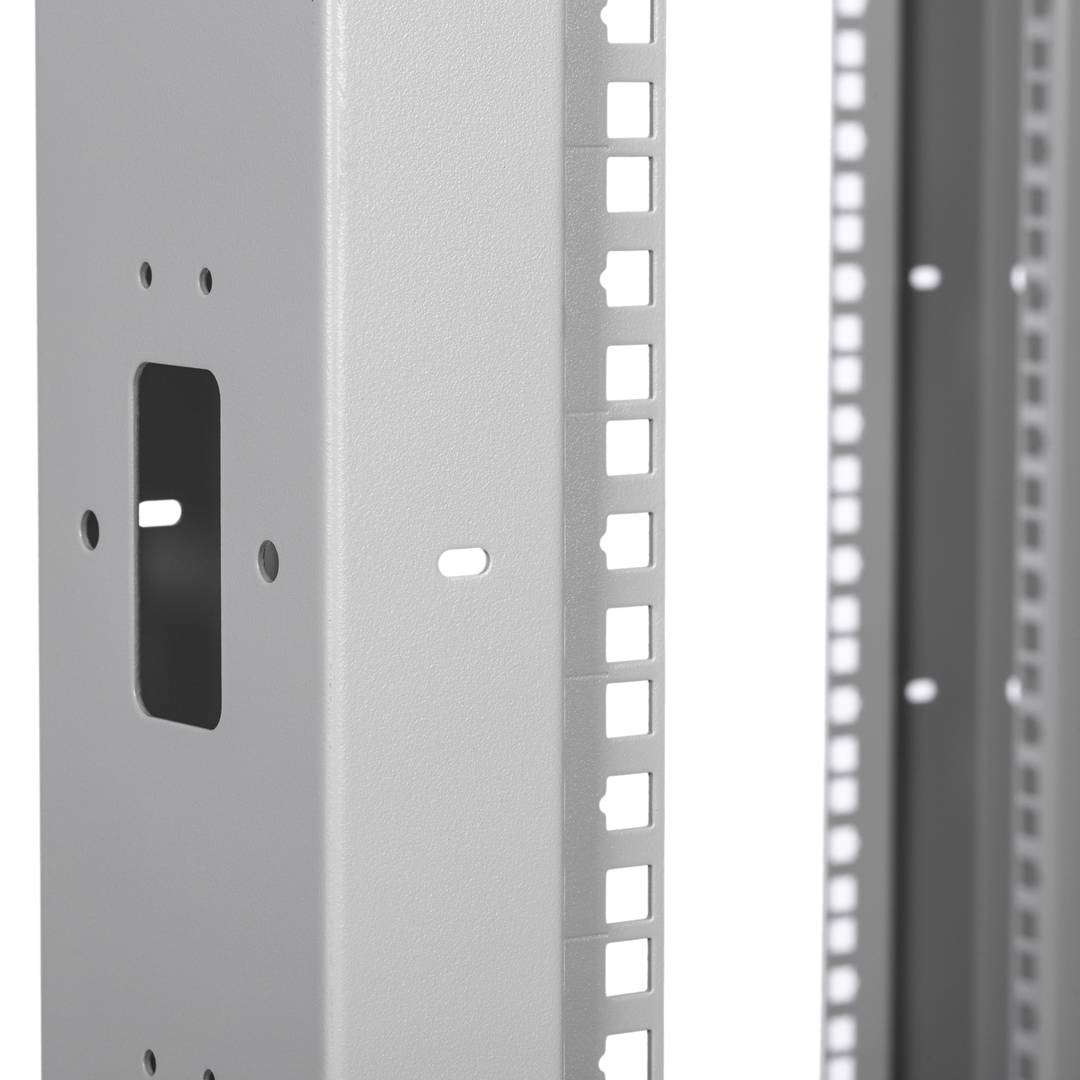 Rackkast 19'' open 38U 600x1000x1820mm wit Open2 MobiRack van RackMatic