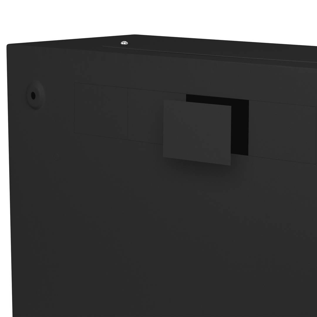 Rack19 a parete 4U verticale e 3U orizzontale con DIN F200 540x200x400 porta metallica nera Lanberg