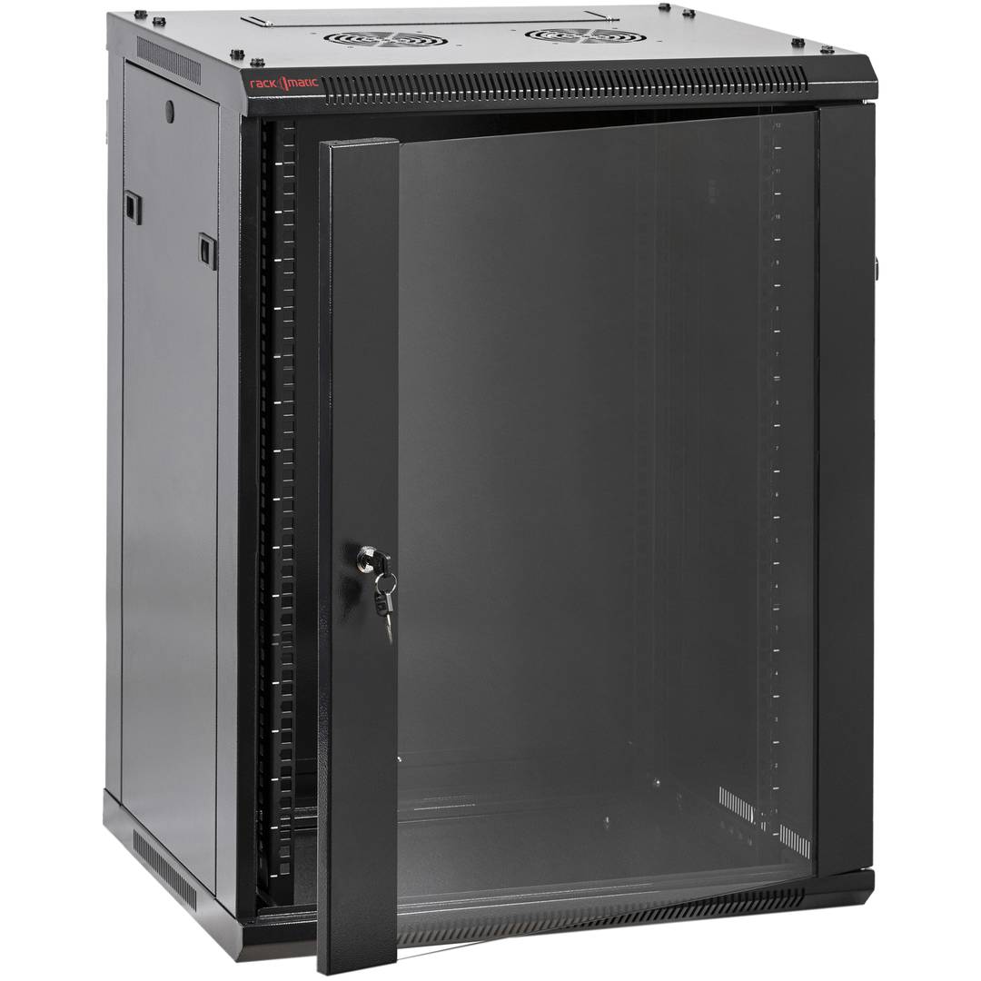 Rack serveur 19'' 18U 600x450x900mm armoire murale SOHORack GO monté