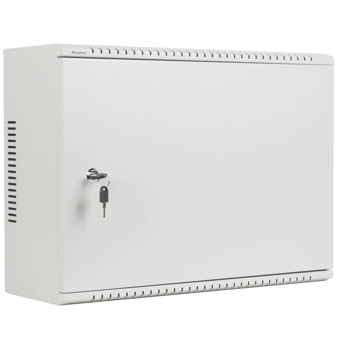 Rack19 a parete 4U verticale e 3U orizzontale con DIN F200 540x200x400 porta metallica bianca Lanberg