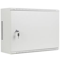 Rack19 ścienny 4U pionowy i 3U poziomy z DIN F200 540x200x400 metalowe drzwi białe Lanberg
