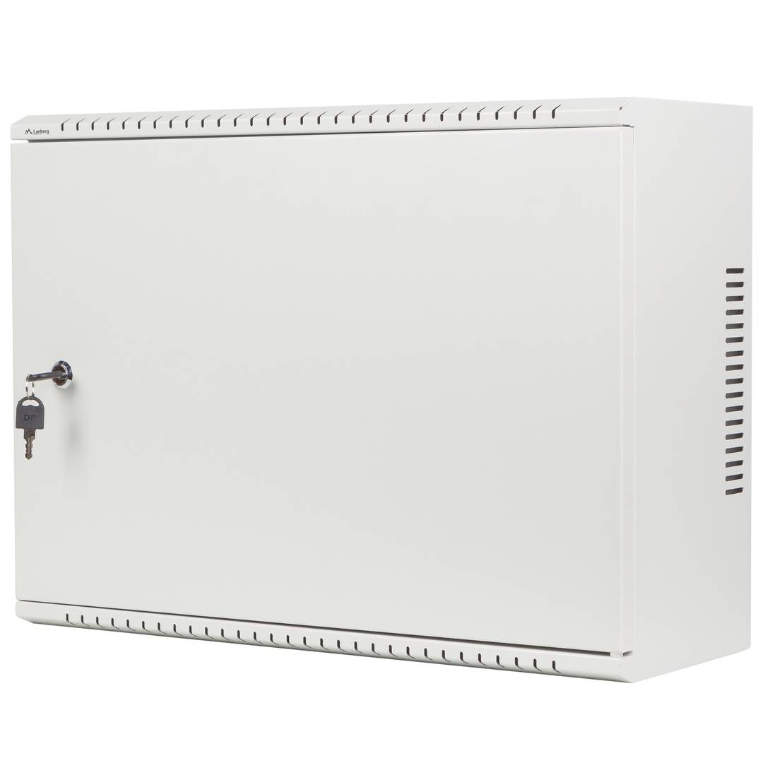 Rack19 a parete 4U verticale e 3U orizzontale con DIN F200 540x200x400 porta metallica bianca Lanberg