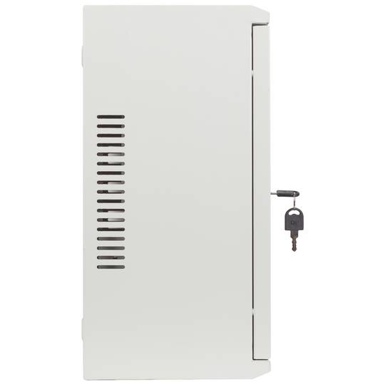 Rack19 a parete 4U verticale e 3U orizzontale con DIN F200 540x200x400 porta metallica bianca Lanberg