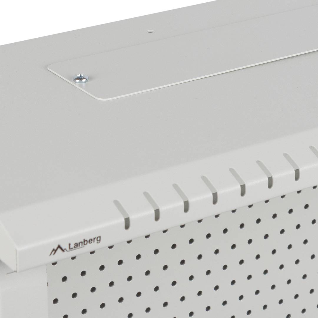 Rack19 a parete 4U verticale e 3U orizzontale con DIN F200 540x200x400 porta metallica bianca Lanberg