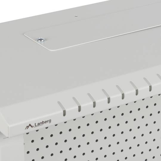 Rack19 a parete 4U verticale e 3U orizzontale con DIN F200 540x200x400 porta metallica bianca Lanberg