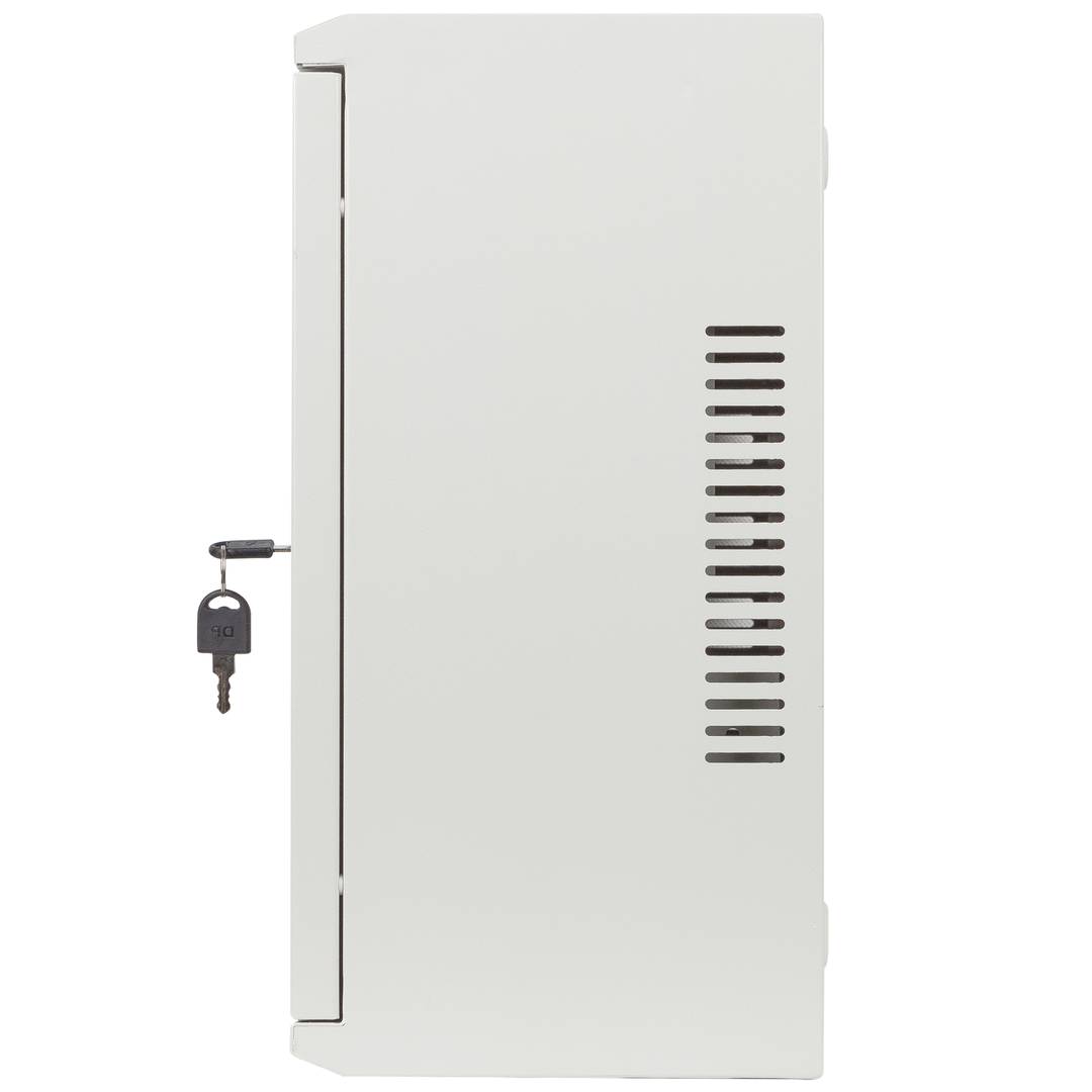 Rack19 a parete 4U verticale e 3U orizzontale con DIN F200 540x200x400 porta metallica bianca Lanberg