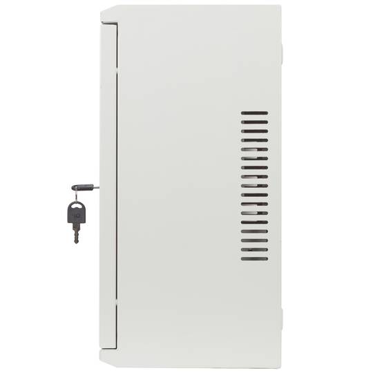 Rack19 a parete 4U verticale e 3U orizzontale con DIN F200 540x200x400 porta metallica bianca Lanberg