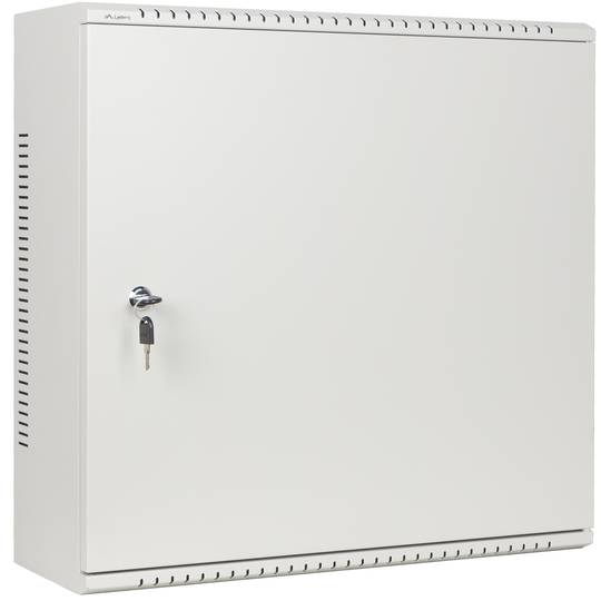 Rack19 ścienny 6U+3U F200 540x200x540 białe metalowe drzwi Lanberg