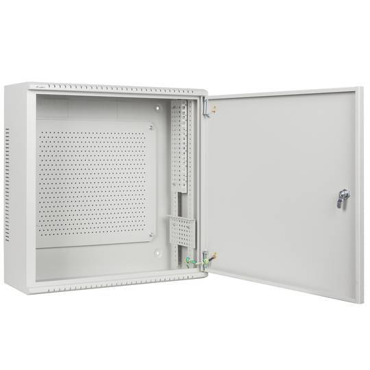 Rack19 ścienny 6U+3U F200 540x200x540 białe metalowe drzwi Lanberg