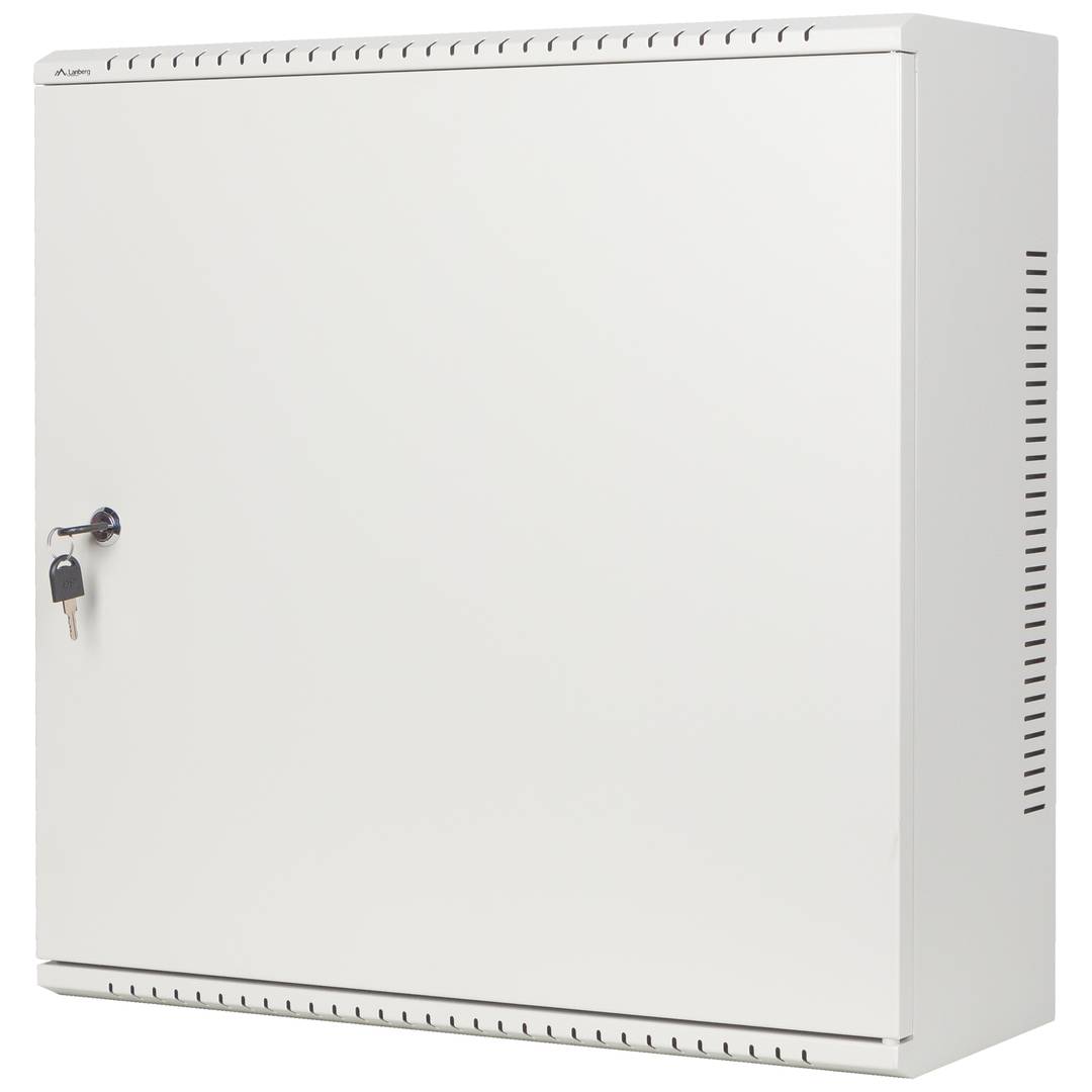 Rack19 ścienny 6U+3U F200 540x200x540 białe metalowe drzwi Lanberg