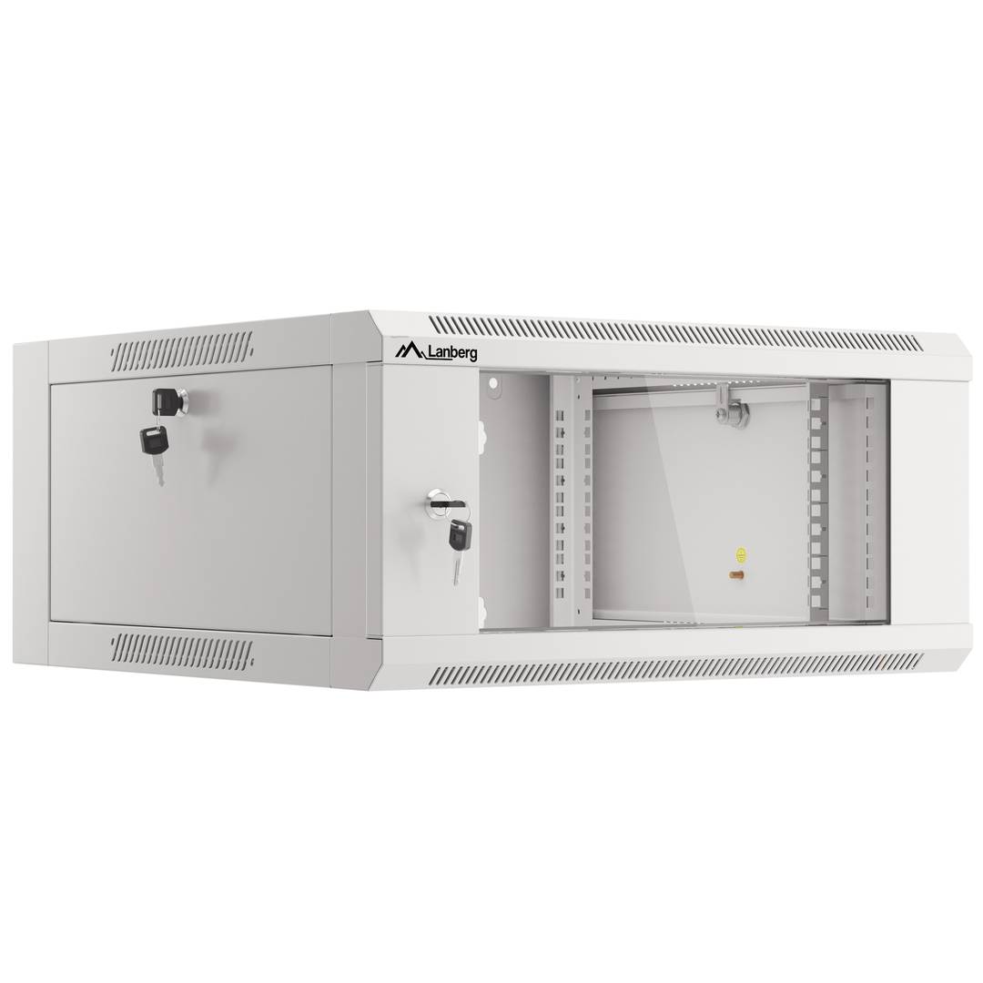 Wandgehäuse 19'' 4U 570x600x277mm weiß Wandmontage Lanberg