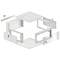 Wandgehäuse 19'' 4U 570x600x277mm weiß Wandmontage Lanberg