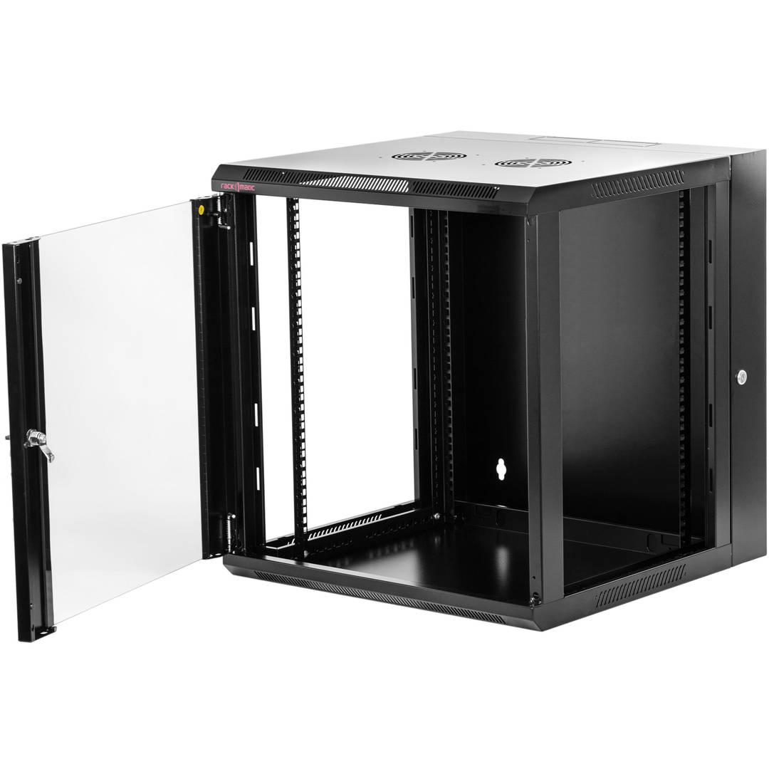 Server rack cabinet 19 inch 12U 600x600x635mm swivel wallmount SOHORack by RackMatic