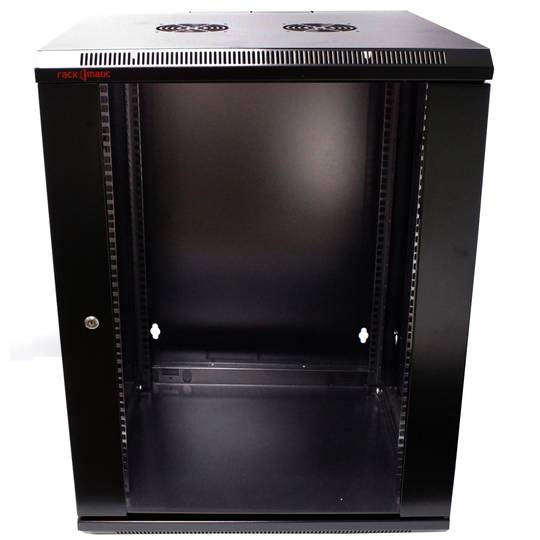 Server rack cabinet 19 inch 18U 600x600x900mm swivel wallmount SOHORack by RackMatic
