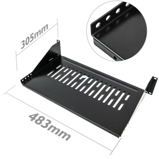 Przednia tacka mocująca 2U o głębokości 305 mm