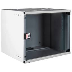 Armário de rack de parede 19" 9U branco 540x400x459mm EcoRack de parede DIY