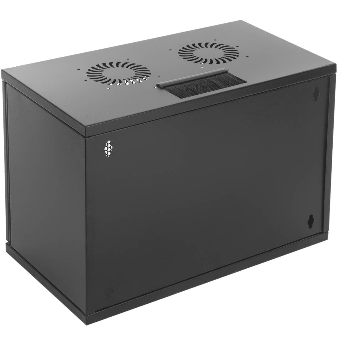 Wandschrank 19'' 7HE 540x300x370mm mit perforierter Tür SOHORack zerlegt DIY