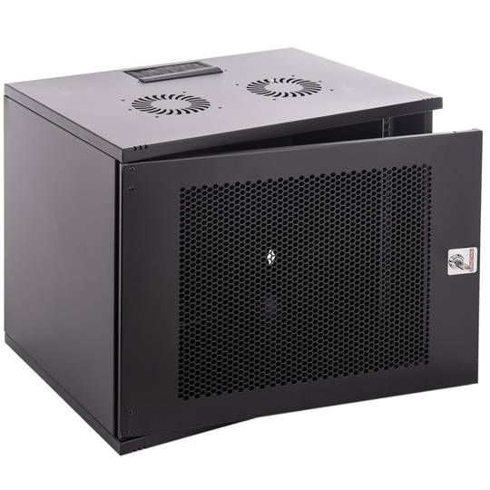 Rack19 naścienny 09U F400 RackMatic SOHOrack DIY perforowany