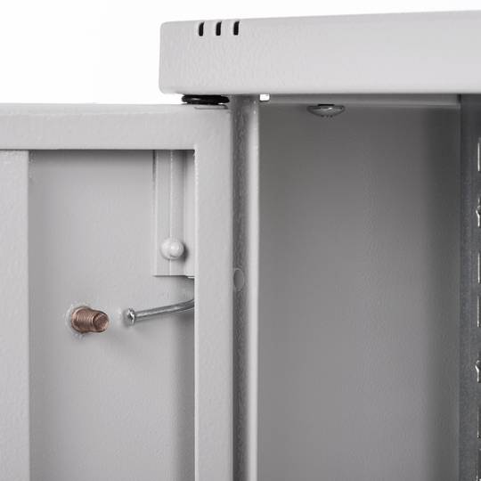 Rack19 naścienny 09U F400 RackMatic SOHOrack DIY biały Perforowany