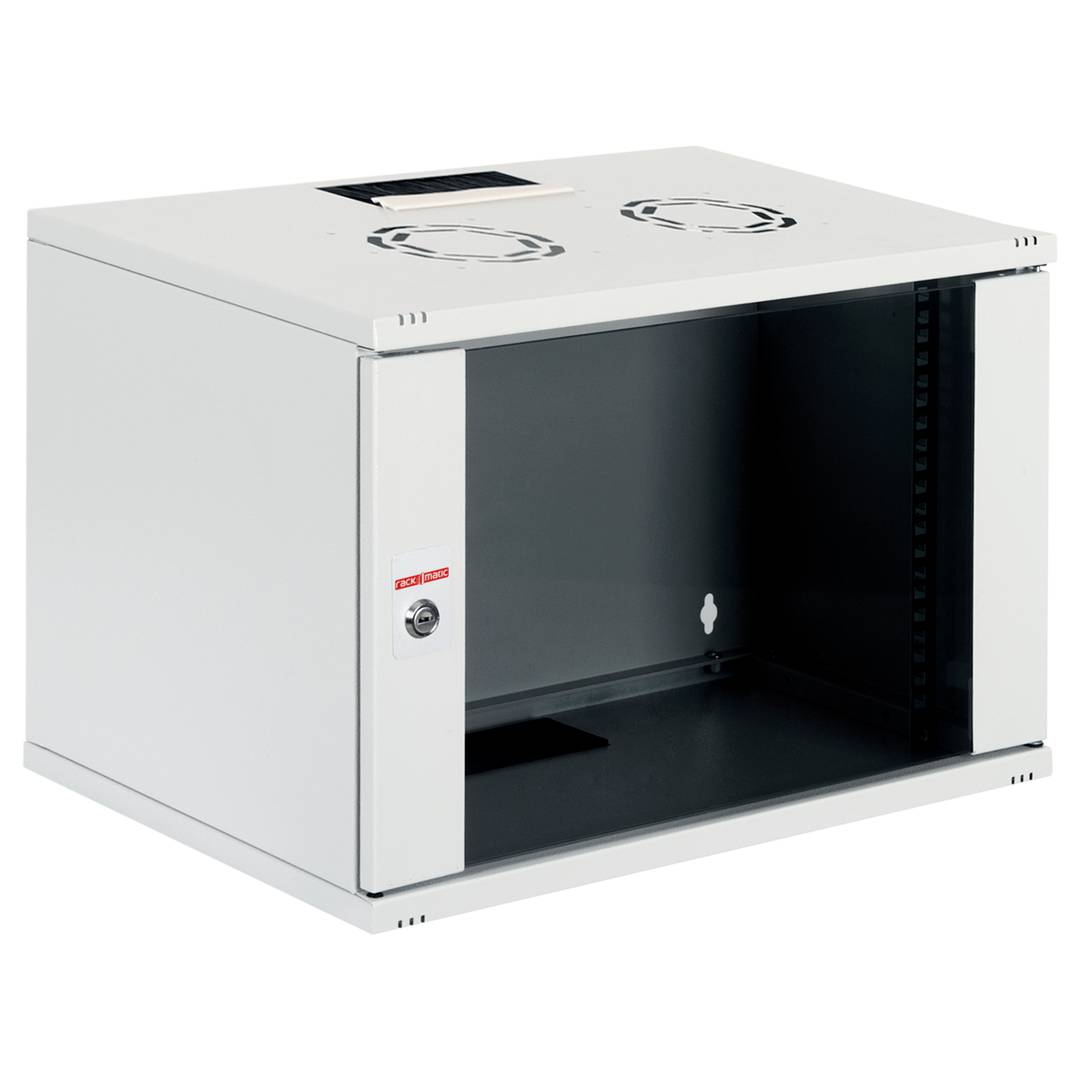 Rack19 montado na parede 07U F500 RackMatic SOHORack DIY branco