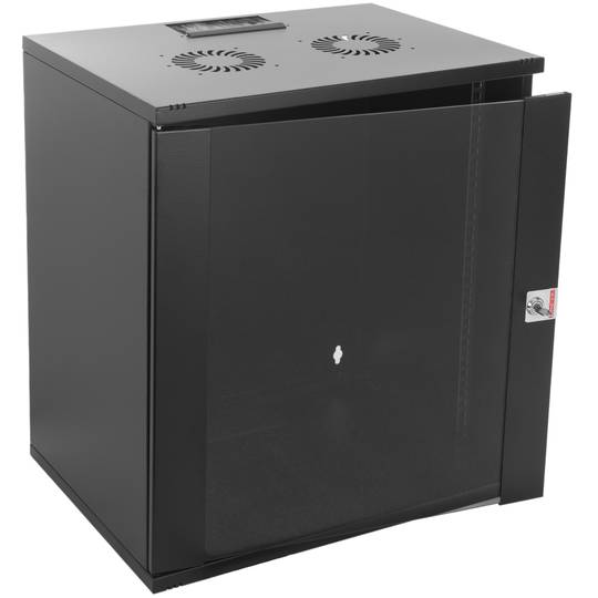 Rack19 montado na parede 12U F500 RackMatic SOHORack faça você mesmo