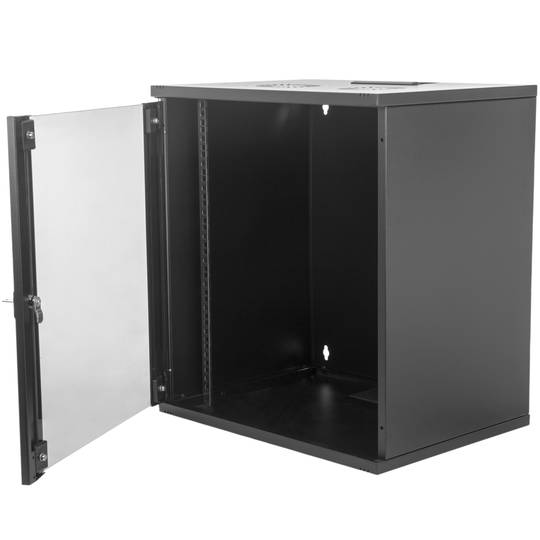 Rack19 montado na parede 12U F500 RackMatic SOHORack faça você mesmo